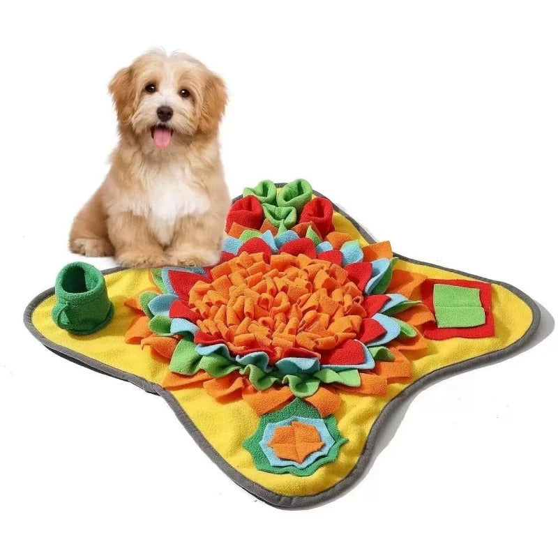 Wuffle Enrichment Snuffle Mat – Slow Feeder & Stress Relief Toy