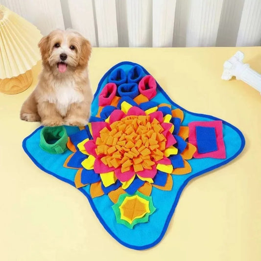 Wuffle Enrichment Snuffle Mat – Slow Feeder & Stress Relief Toy